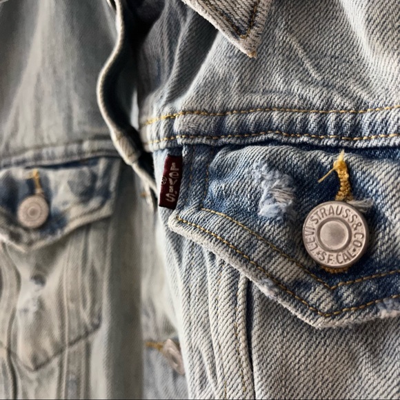 Levi’s Evil Eye Jacket Denim Vest Blue S - Picture 9 of 12